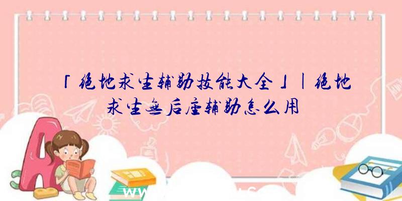 「绝地求生辅助技能大全」|绝地求生无后座辅助怎么用